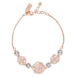 KATE SPADE • Rose Gold Crystal Rose Bracelet